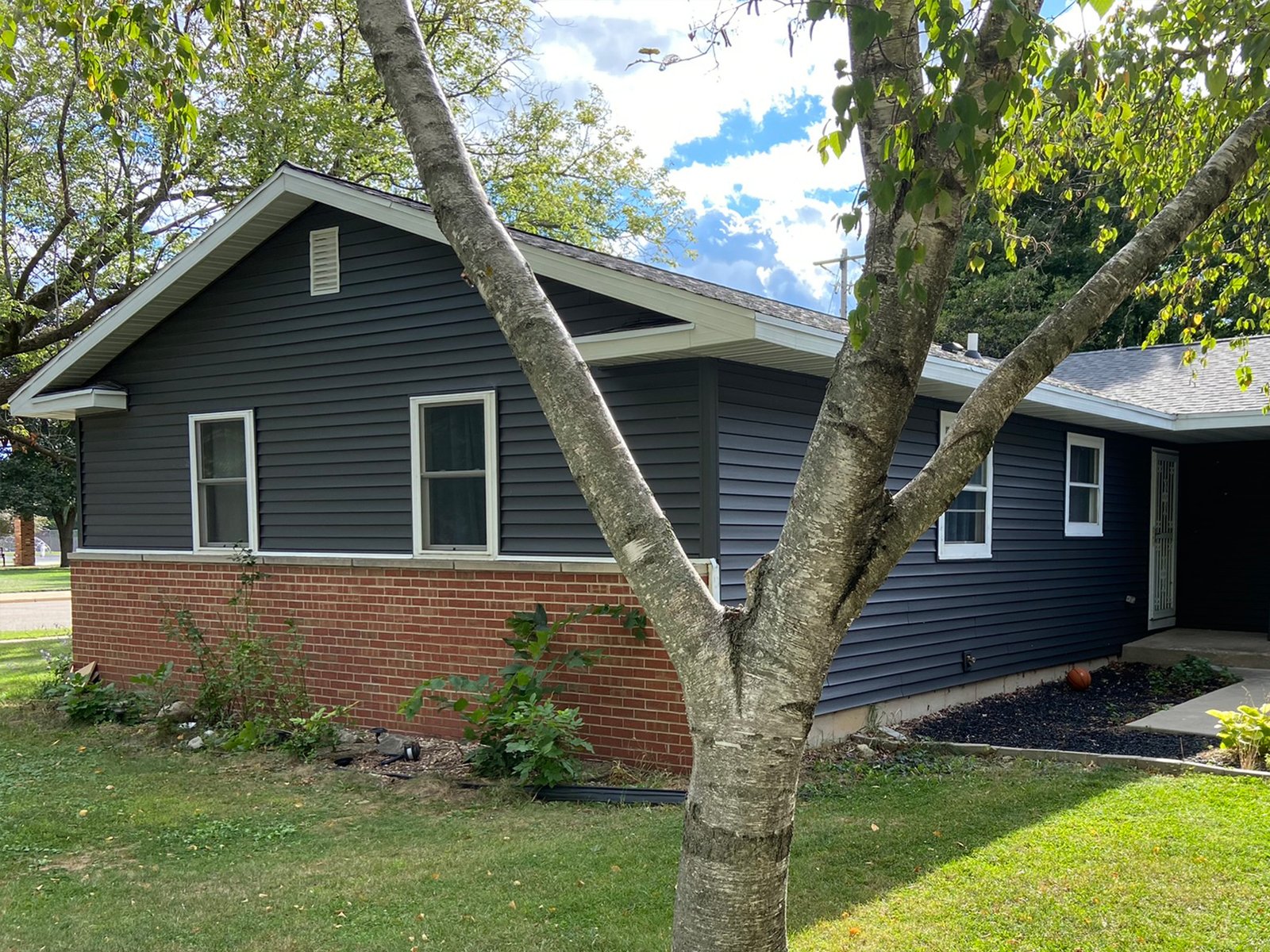 Photo of siding work.