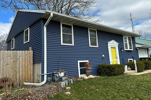 Photo of siding work.